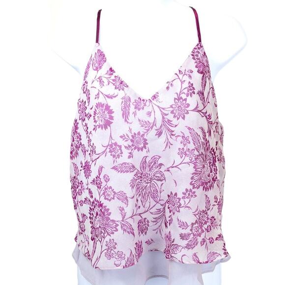 Valerie Stevens Lavender Sheer Chiffon Tiered Camisole, Medium. NWT. - Picture 1 of 6